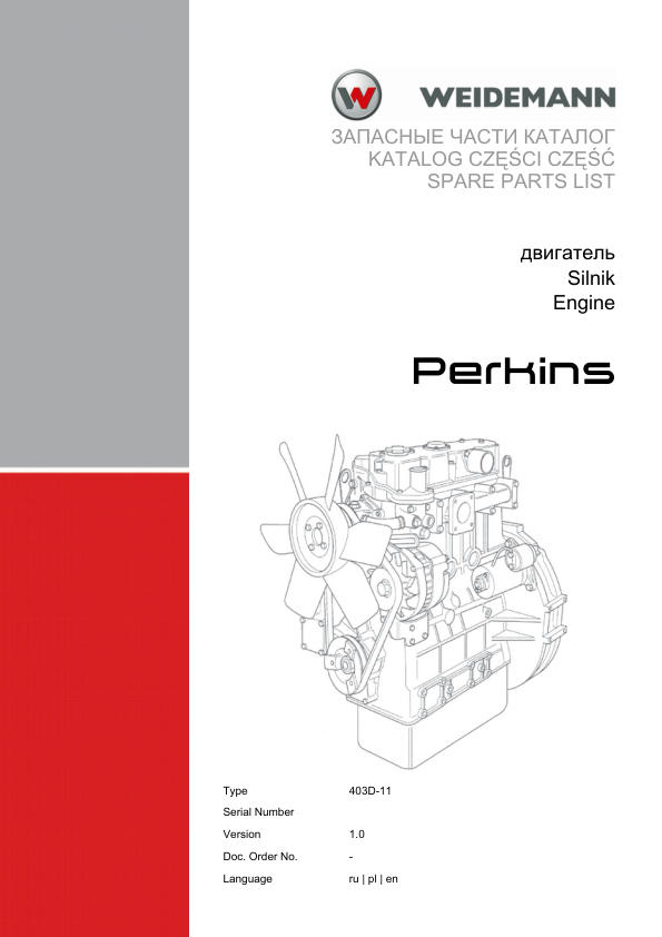 Weidemann Perkins 403D-11 Engine Parts Catalog v1.0 RU PL EN - Image 2