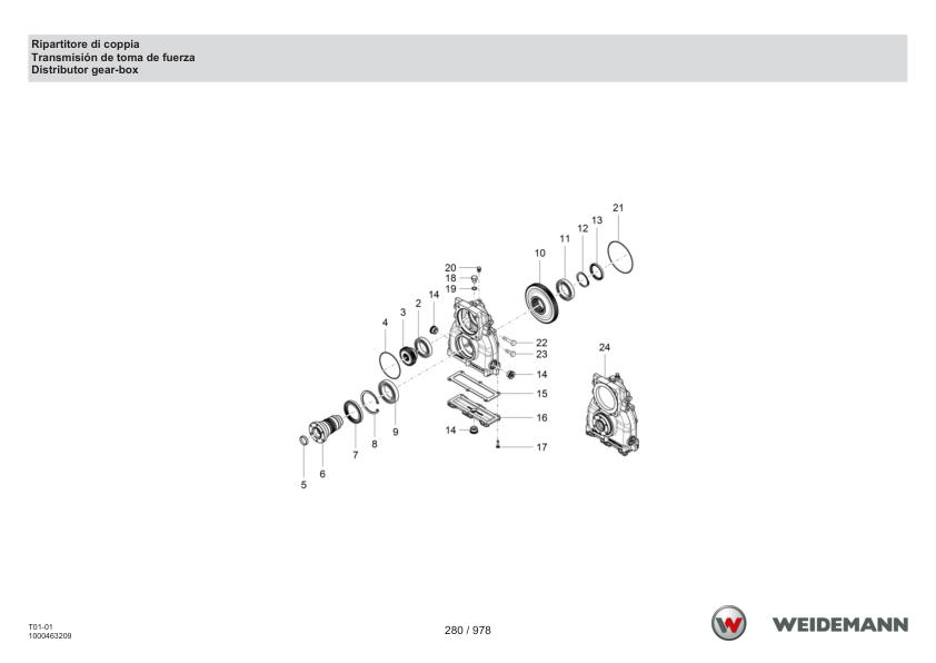 Weidemann T4512 Telehandler Parts Catalog IT ES EN - Image 7