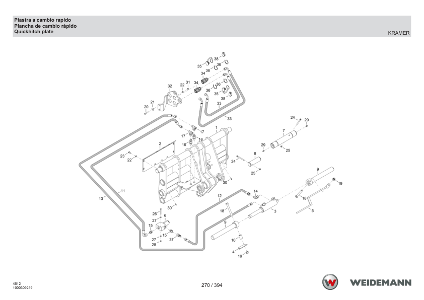 Weidemann T4512CC35 Telehandler Parts Catalog SN 04.2012 v1.0 IT ES EN - Image 9