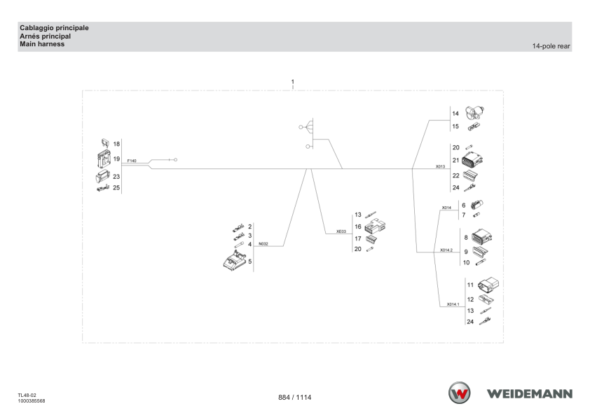 Weidemann T5522 Stage V Telehandler Parts Catalog SN 3069006- IT ES EN - Image 12