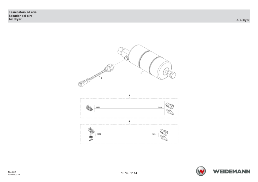 Weidemann T5522 Stage V Telehandler Parts Catalog SN 3069006- IT ES EN - Image 6