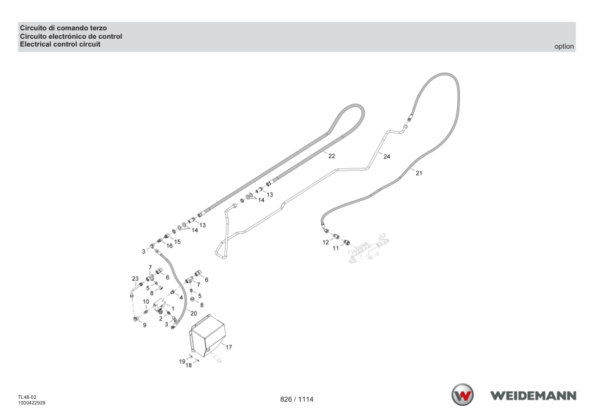 Weidemann T5522 Stage V Telehandler Parts Catalog SN 3069006- IT ES EN - Image 11