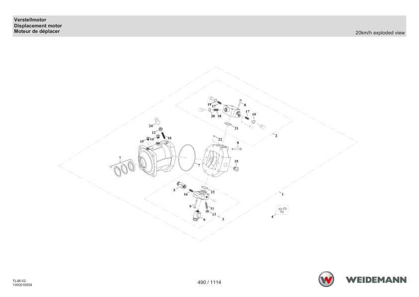 Weidemann T5522 Tage V Telehandler Parts Catalog SN 3069006- DE EN FR - Image 8