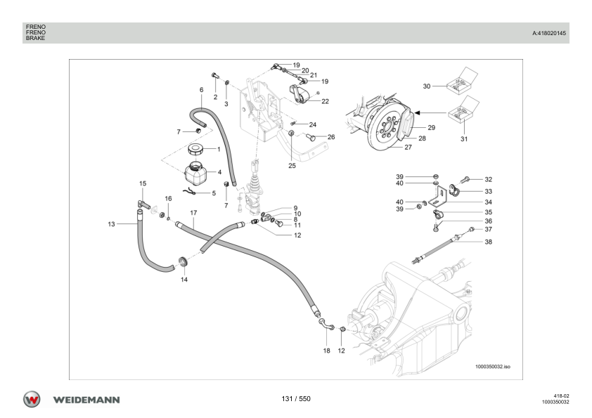 Weidemann T6027 Telehandler Parts Catalog SN 418020001 v1.3 IT ES EN - Image 6