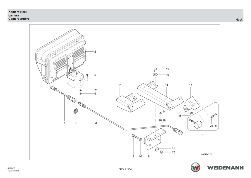 Weidemann T6027 Telehandler Parts Catalog SN WNK41812XXXX0001- v1.1 DE EN FR - Image 8