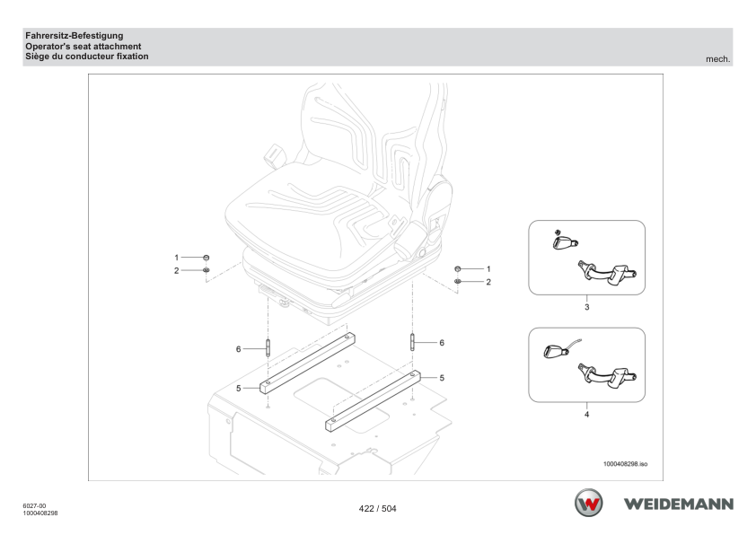 Weidemann T6027 Telehandler Parts Catalog SN WNK41812XXXX0001- v1.1 DE EN FR - Image 12