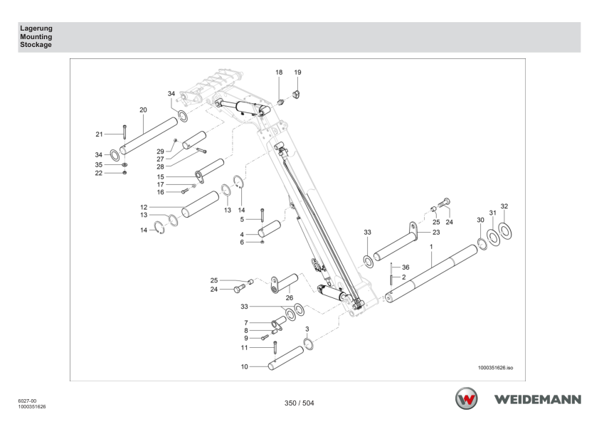 Weidemann T6027 Telehandler Parts Catalog SN WNK41812XXXX0001- v1.1 DE EN FR - Image 9