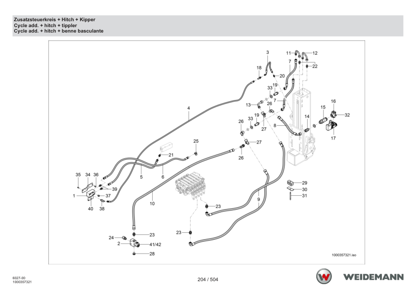 Weidemann T6027 Telehandler Parts Catalog SN WNK41812XXXX0001- v1.1 DE EN FR - Image 6