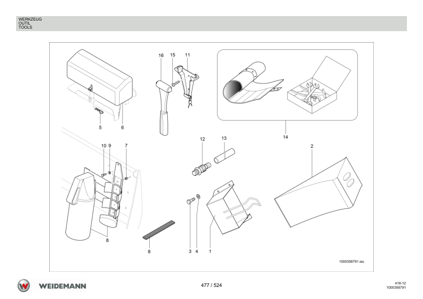 Weidemann T6027 Telehandler Parts Catalog SN WNK41812xxxxx0001 v1.1 DE FR EN - Image 12