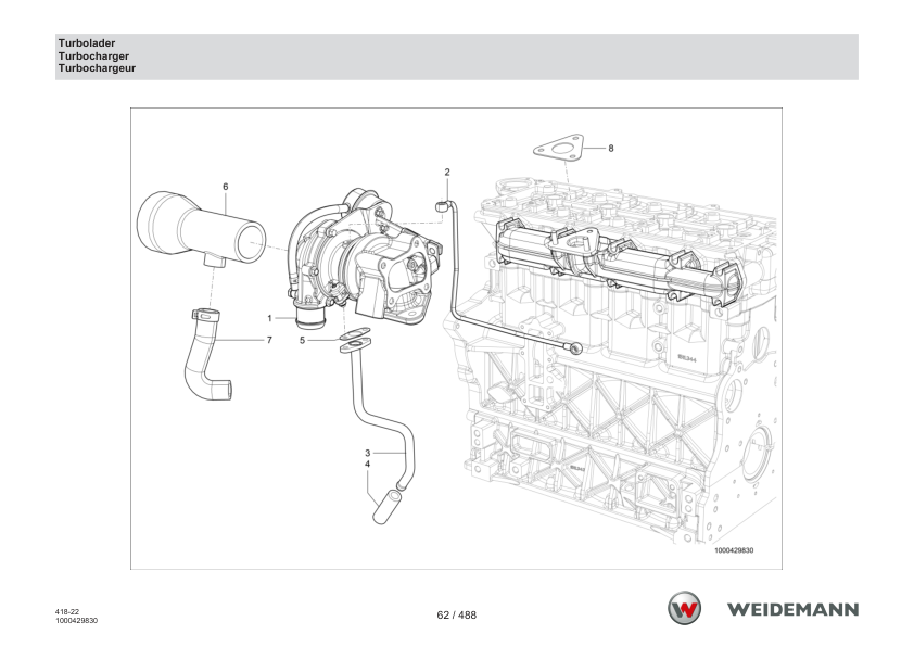 Weidemann T6027 Telehandler Parts Catalog SN WNK41822XXXX0001 v1.0 DE EN FR - Image 13