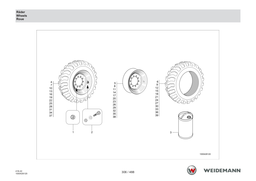 Weidemann T6027 Telehandler Parts Catalog SN WNK41822XXXX0001 v1.0 DE EN FR - Image 8