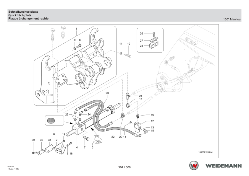 Weidemann T6027 Telehandler Parts Catalog SN WNK41822XXXX0001- v1.1 DE EN FR - Image 10