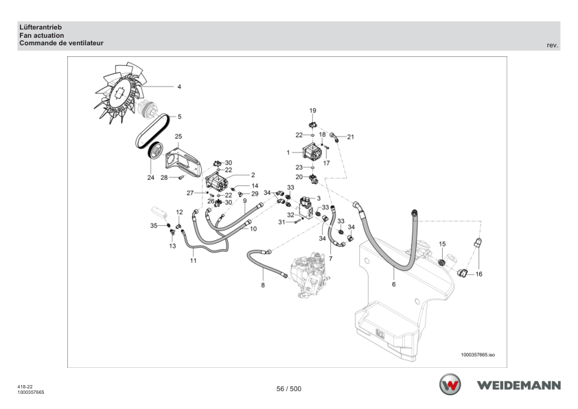 Weidemann T6027 Telehandler Parts Catalog SN WNK41822XXXX0001- v1.1 DE EN FR - Image 13