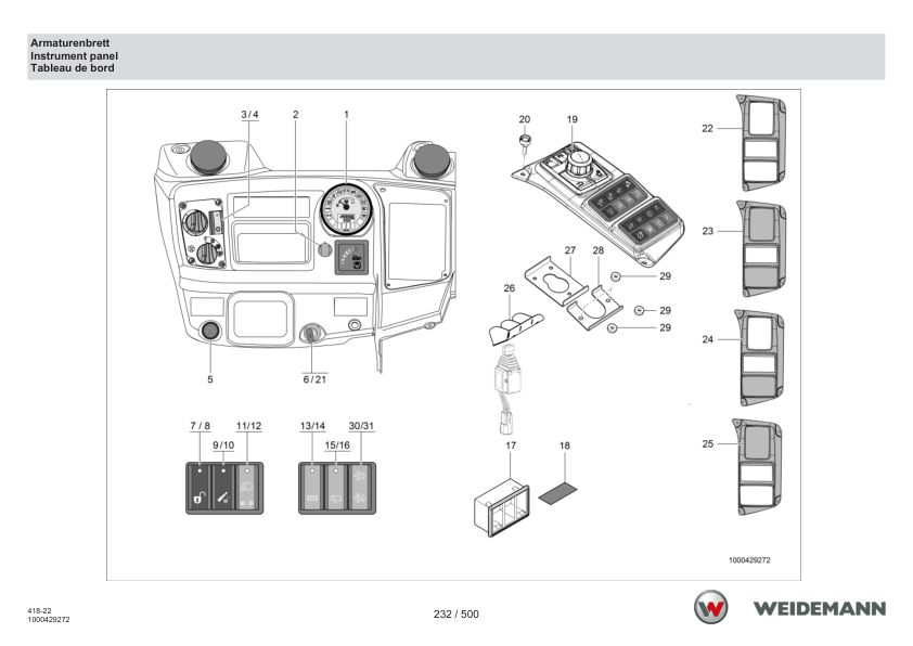 Weidemann T6027 Telehandler Parts Catalog SN WNK41822XXXX0001- v1.2 DE EN FR - Image 8