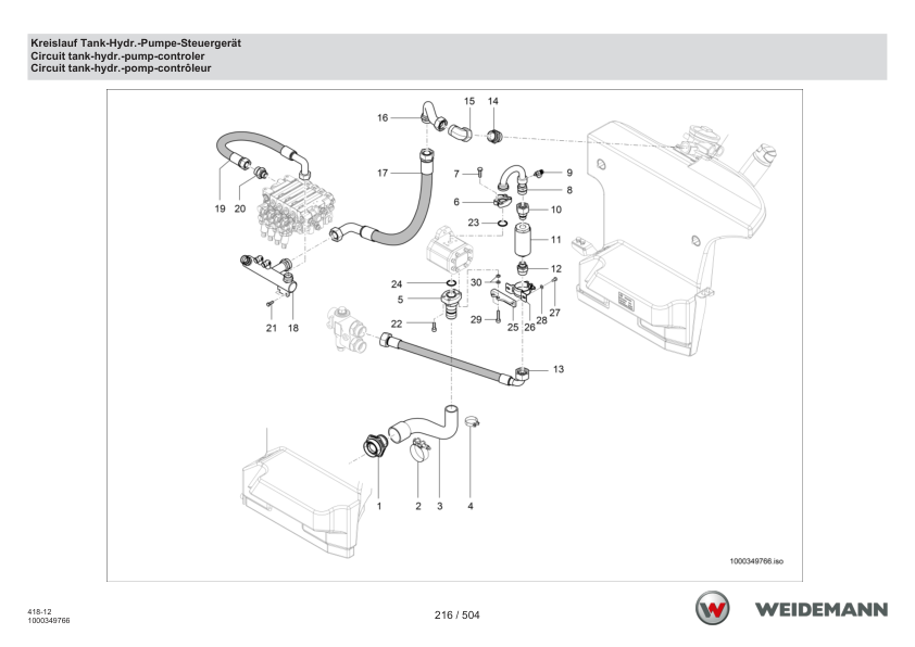 Weidemann T6027 Telescopic Loader Parts Catalog SN WNK41812xxxxx0001 v1.2 DE EN FR - Image 6