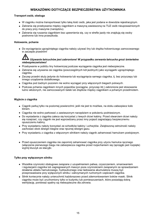 Zetor Crystal Tractor Operators Manual PL 2015 - Image 12