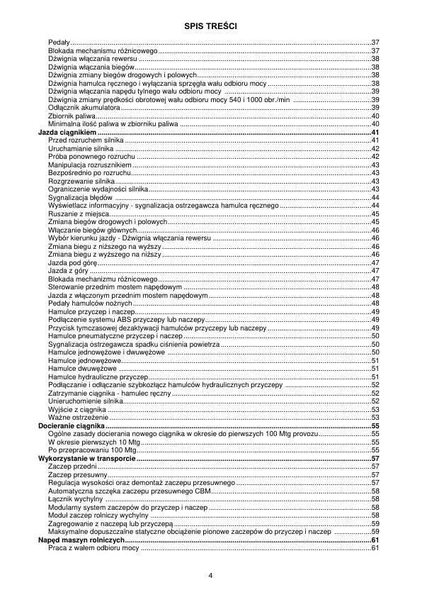 Zetor Major CL Tractor Operators Manual PL 2018 - Image 4