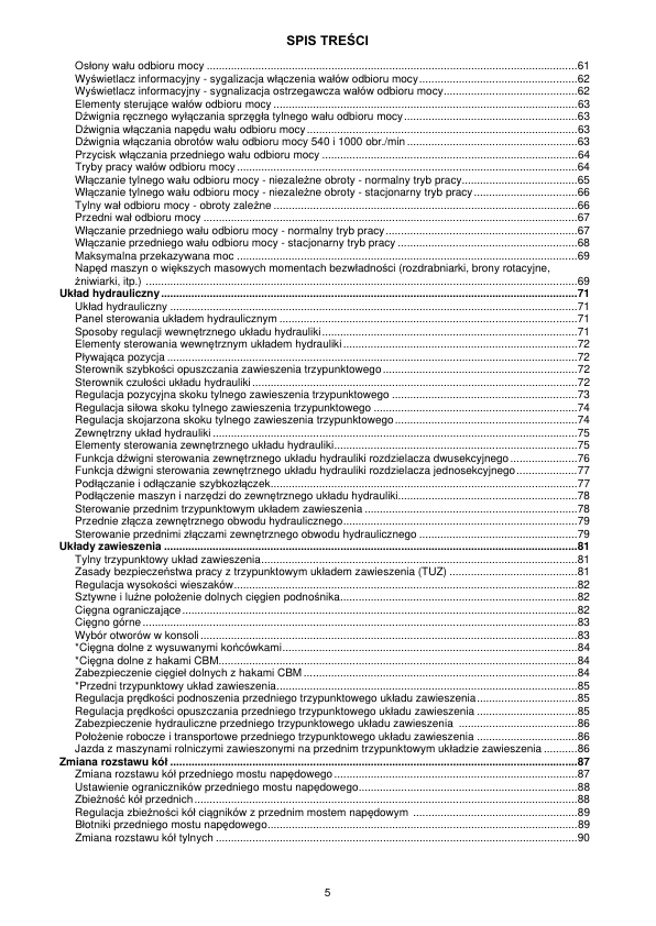 Zetor Major CL Tractor Operators Manual PL 2018 - Image 5