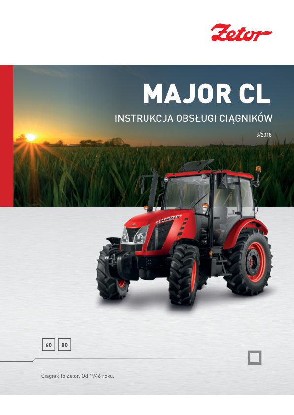 Zetor Major CL Tractor Operators Manual PL 2018 - Image 2