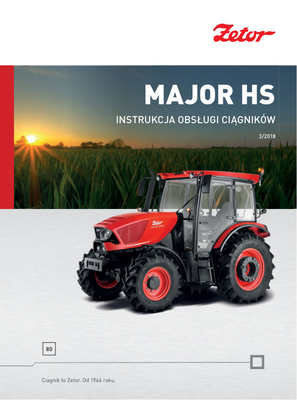 Zetor Major HS Tractor Operators Manual PL 2018 - Image 2