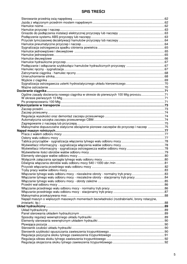 Zetor Major HS Tractor Operators Manual PL 2018 - Image 5