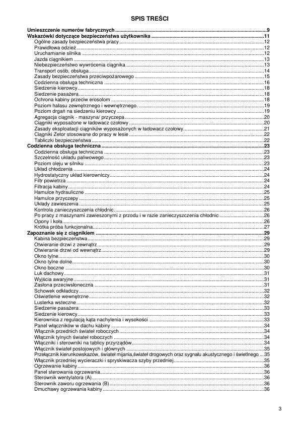 Zetor Major HS Tractor Operators Manual PL 2018 - Image 3