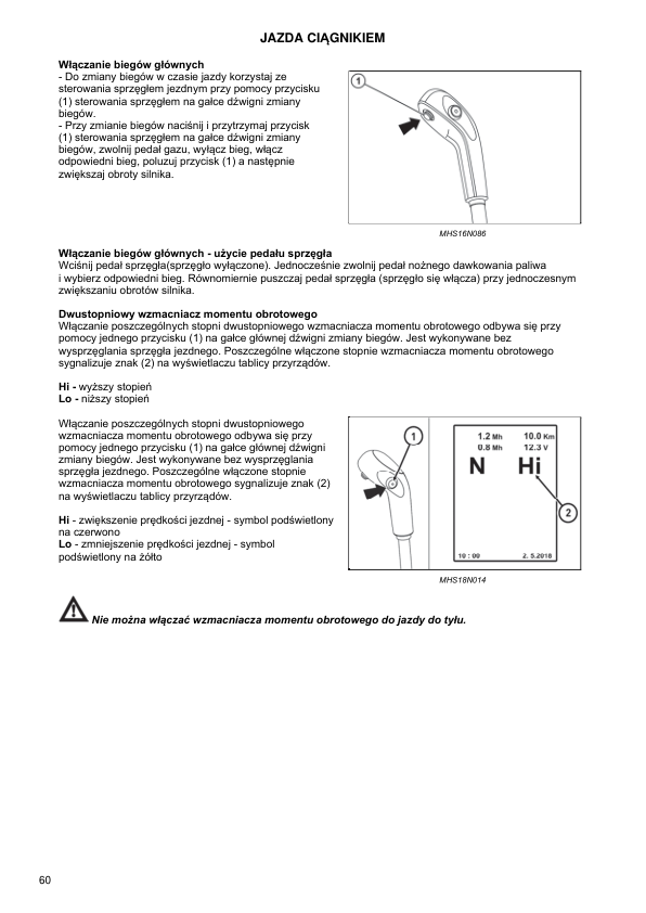 Zetor Major HS Tractor Operators Manual PL 2018 - Image 16