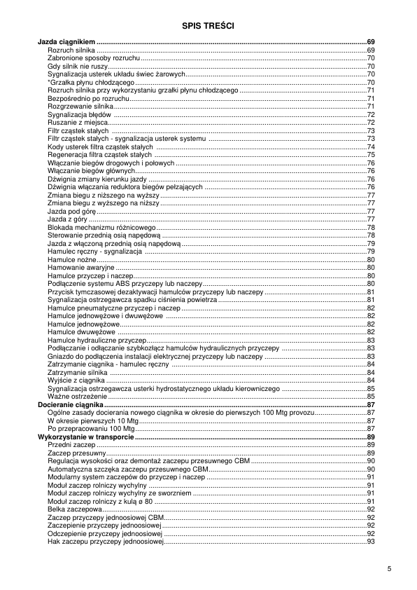 Zetor Proxima CL Tractor Operators Manual PL 2018 - Image 6
