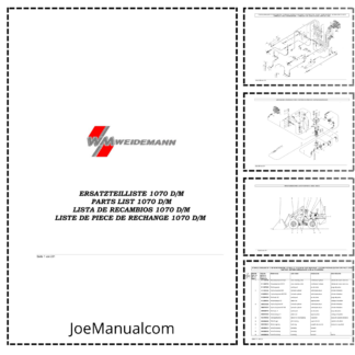 Weidemann Hoftrac 1070 D M Wheel Loader Parts Catalog