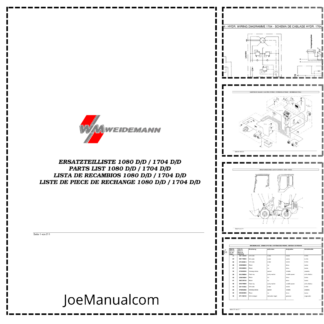 Weidemann Hoftrac 1080 D D Wheel Loader Parts Catalog