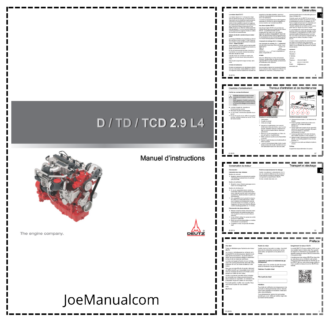 Deutz D TD TCD 2.9 L4 Engine Operators Manual FR
