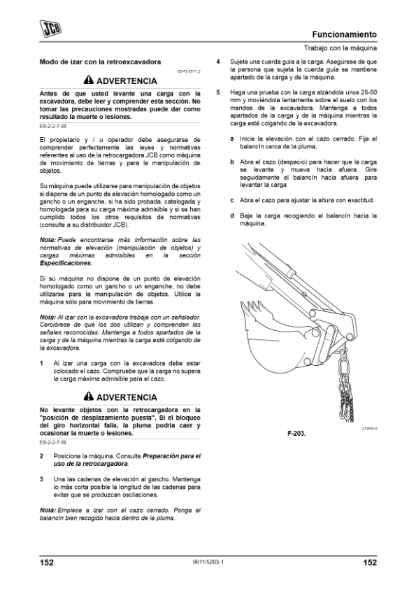JCB 3CX 4CX Tier 3 Backhoe Loader Operators Manual 9811-5203-1 ES - Image 12