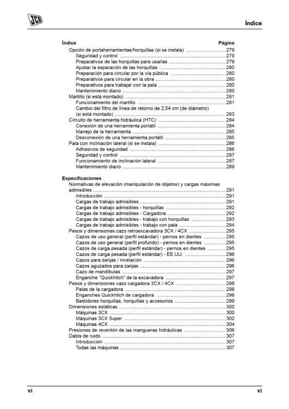 JCB 3CX 4CX Tier 3 Backhoe Loader Operators Manual 9811-5203-1 ES - Image 10