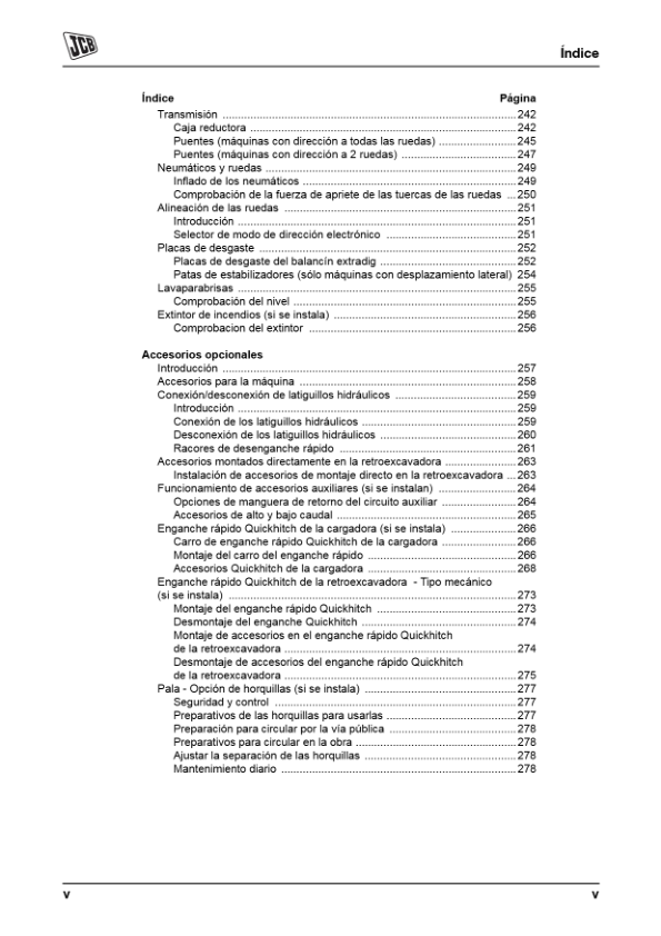JCB 3CX 4CX Tier 3 Backhoe Loader Operators Manual 9811-5203-1 ES - Image 9