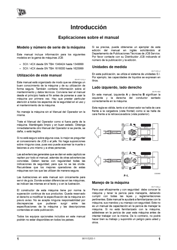 JCB 3CX 4CX Tier 3 Backhoe Loader Operators Manual 9811-5203-1 ES - Image 4