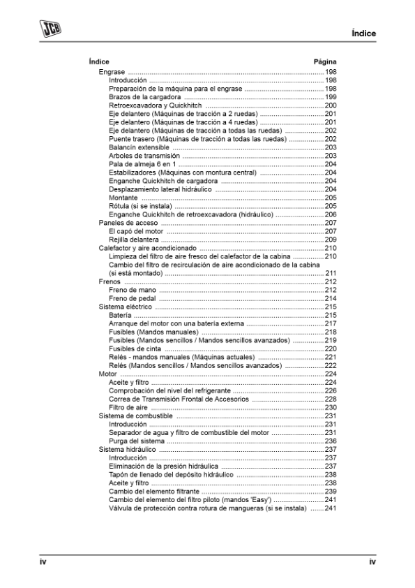 JCB 3CX 4CX Tier 3 Backhoe Loader Operators Manual 9811-5203-1 ES - Image 8