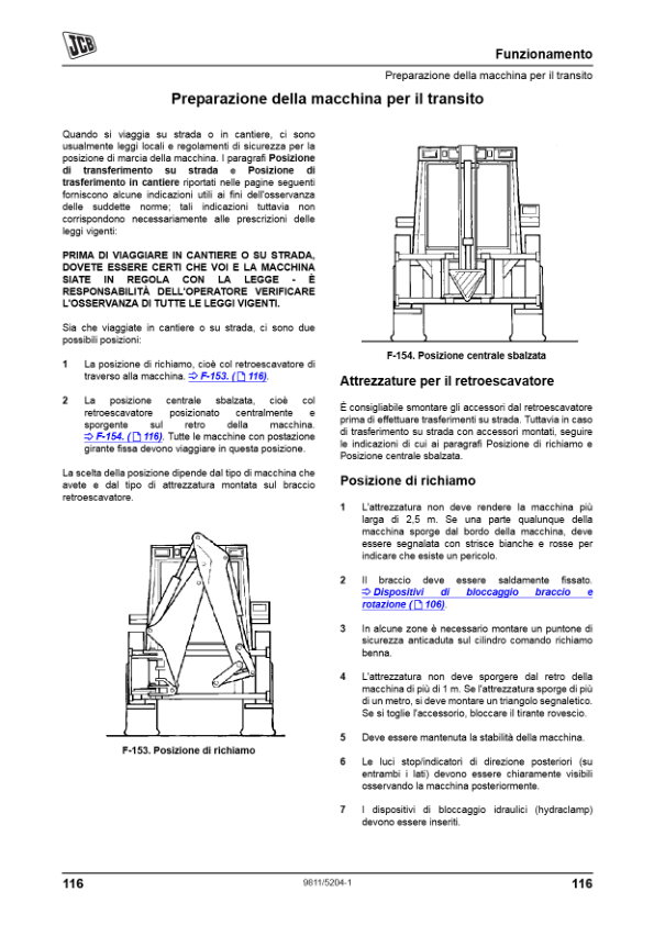 JCB 3CX 4CX Tier 3 Backhoe Loader Operators Manual 9811-5204-1 IT - Image 12