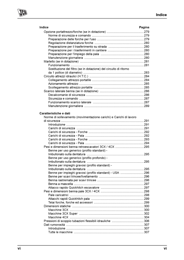 JCB 3CX 4CX Tier 3 Backhoe Loader Operators Manual 9811-5204-1 IT - Image 10