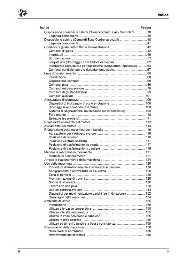 JCB 3CX 4CX Tier 3 Backhoe Loader Operators Manual 9811-5204-1 IT - Image 6