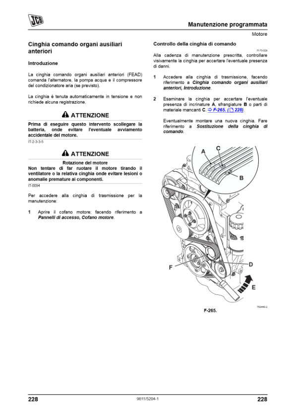 JCB 3CX 4CX Tier 3 Backhoe Loader Operators Manual 9811-5204-1 IT - Image 15