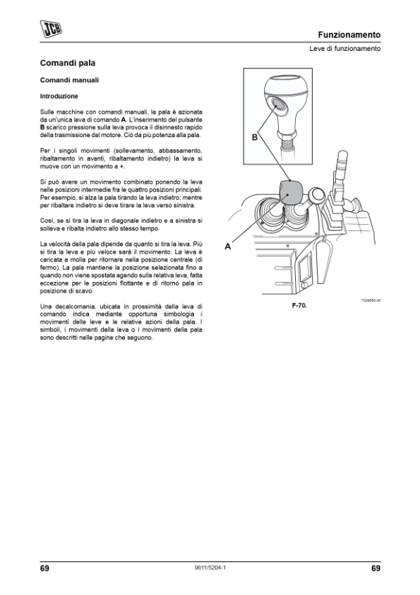 JCB 3CX 4CX Tier 3 Backhoe Loader Operators Manual 9811-5204-1 IT - Image 18