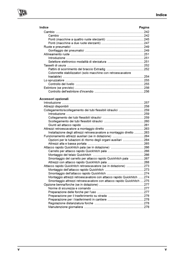 JCB 3CX 4CX Tier 3 Backhoe Loader Operators Manual 9811-5204-1 IT - Image 9