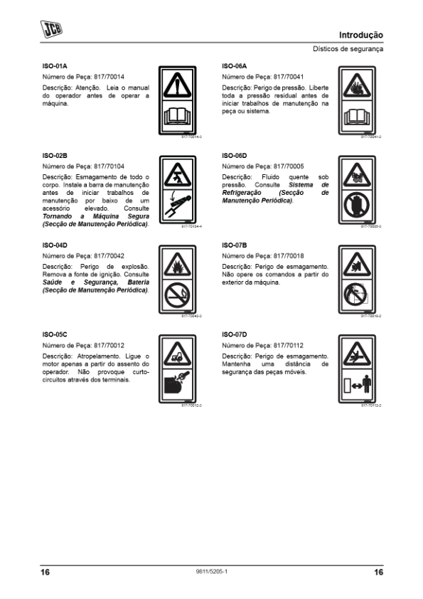 JCB 3CX 4CX Tier 3 Backhoe Loader Operators Manual 9811-5205-1 PT - Image 14