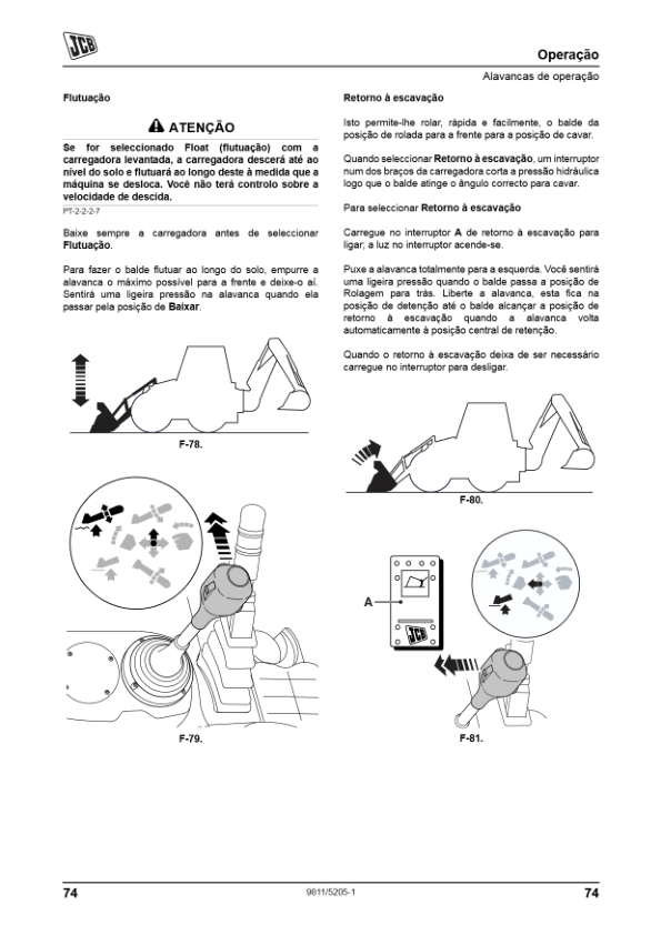 JCB 3CX 4CX Tier 3 Backhoe Loader Operators Manual 9811-5205-1 PT - Image 17