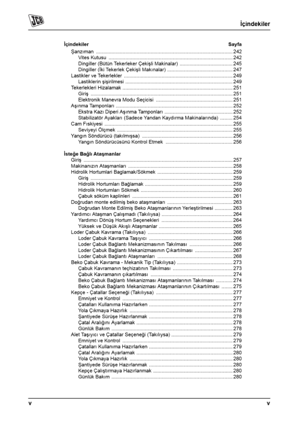 JCB 3CX 4CX Tier 3 Backhoe Loader Operators Manual 9811-5213-1 TR - Image 9