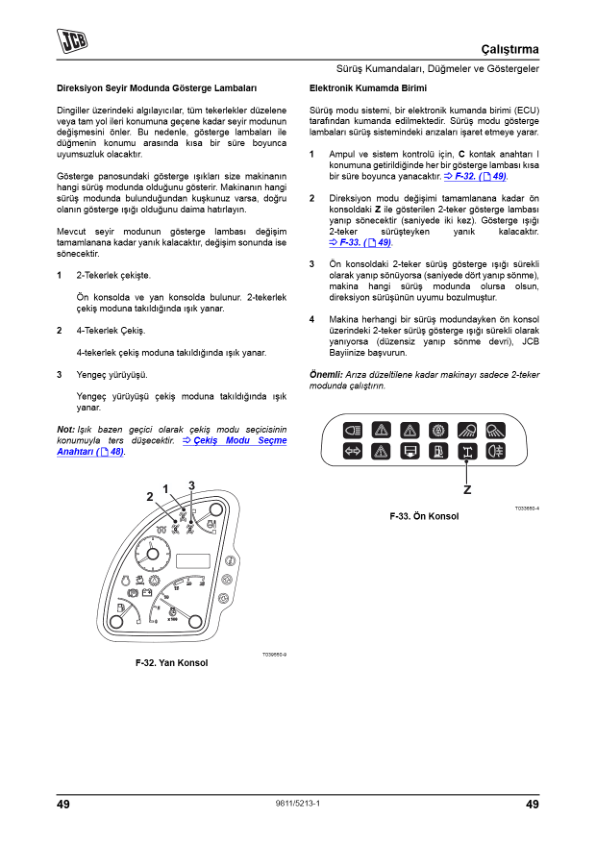 JCB 3CX 4CX Tier 3 Backhoe Loader Operators Manual 9811-5213-1 TR - Image 17