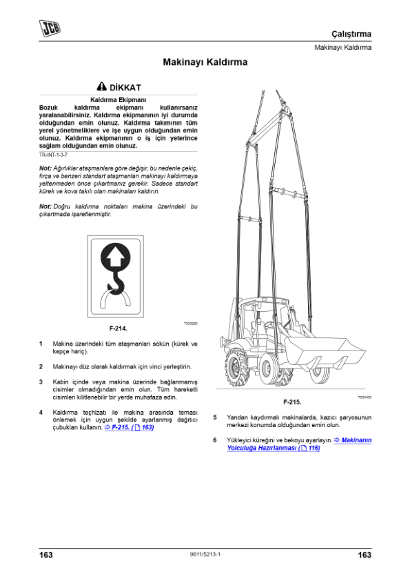JCB 3CX 4CX Tier 3 Backhoe Loader Operators Manual 9811-5213-1 TR - Image 11