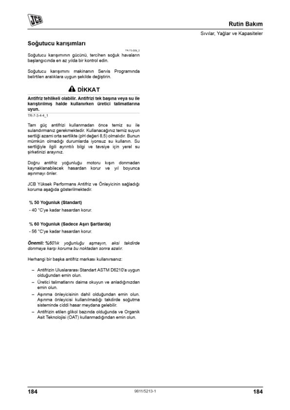 JCB 3CX 4CX Tier 3 Backhoe Loader Operators Manual 9811-5213-1 TR - Image 12