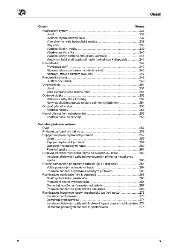 JCB 3CX 4CX Tier 3 Backhoe Loader Operators Manual 9811-5215-1 CZ - Image 9