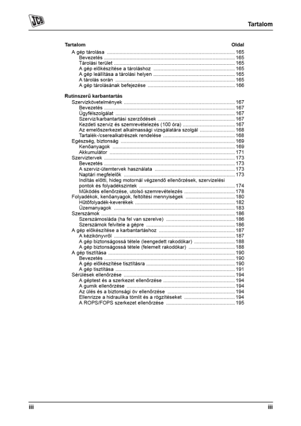 JCB 3CX 4CX Tier 3 Backhoe Loader Operators Manual 9811-5223-1 HU - Image 7
